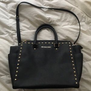 Large studded Michael Kors bag